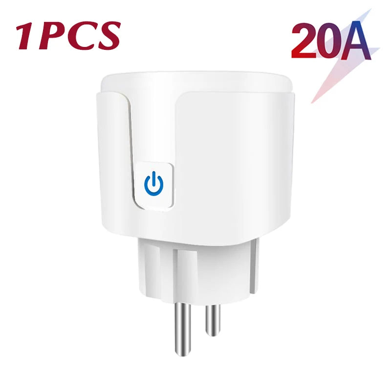 תקע חכם Tuya WiFi/Zigbee האיחוד האירופי 16A/20A עם ניטור חשמל פונקציית טיימר שקע תואם ל-Alexa Google Home Smart Life
